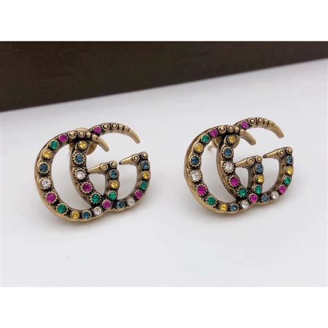 gucci multicolor earrings|cheapest gucci earrings.